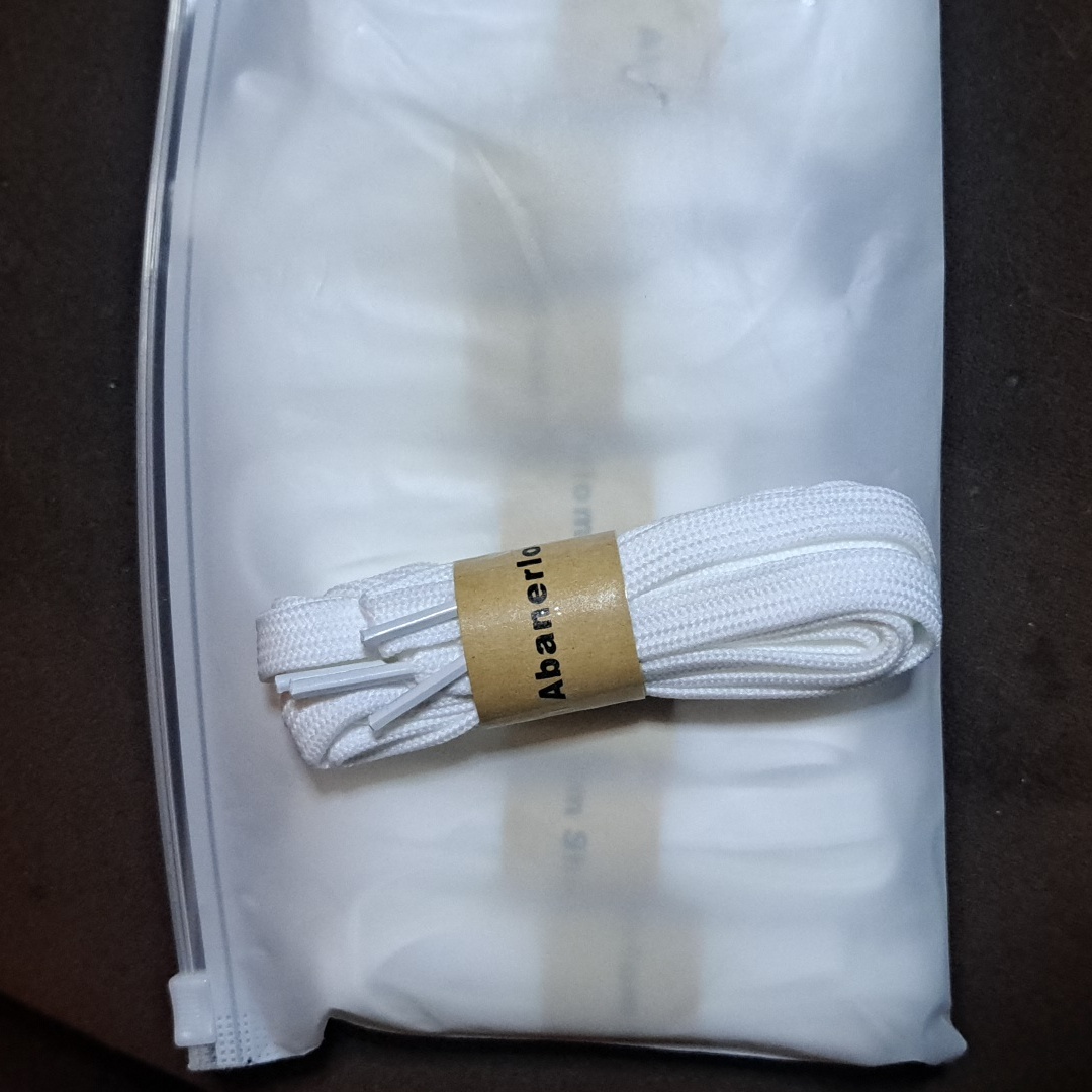 Abanerlom White 1 Pair Shoe Laces 8ct For 8prs Of Shoes.